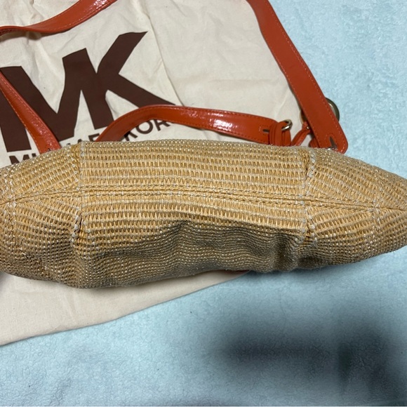 Michael Kors Orange Wicker Purse - Picture 4 of 4